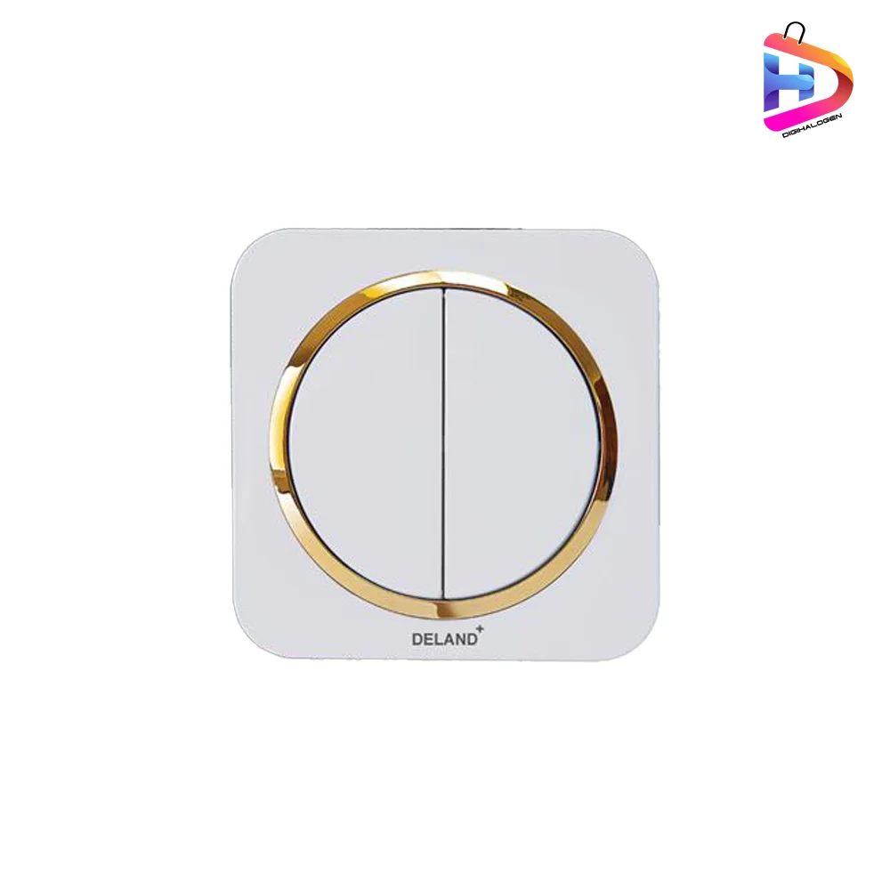 کلید دو پل دلند مدل سفید زه طلایی