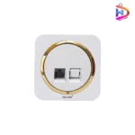 سوکت تلفن دو خط دلند مدل آدا سفید زه طلایی