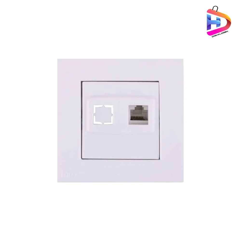 سوکت شبکه cat6 توکار جهان الکتریک مدل کارن