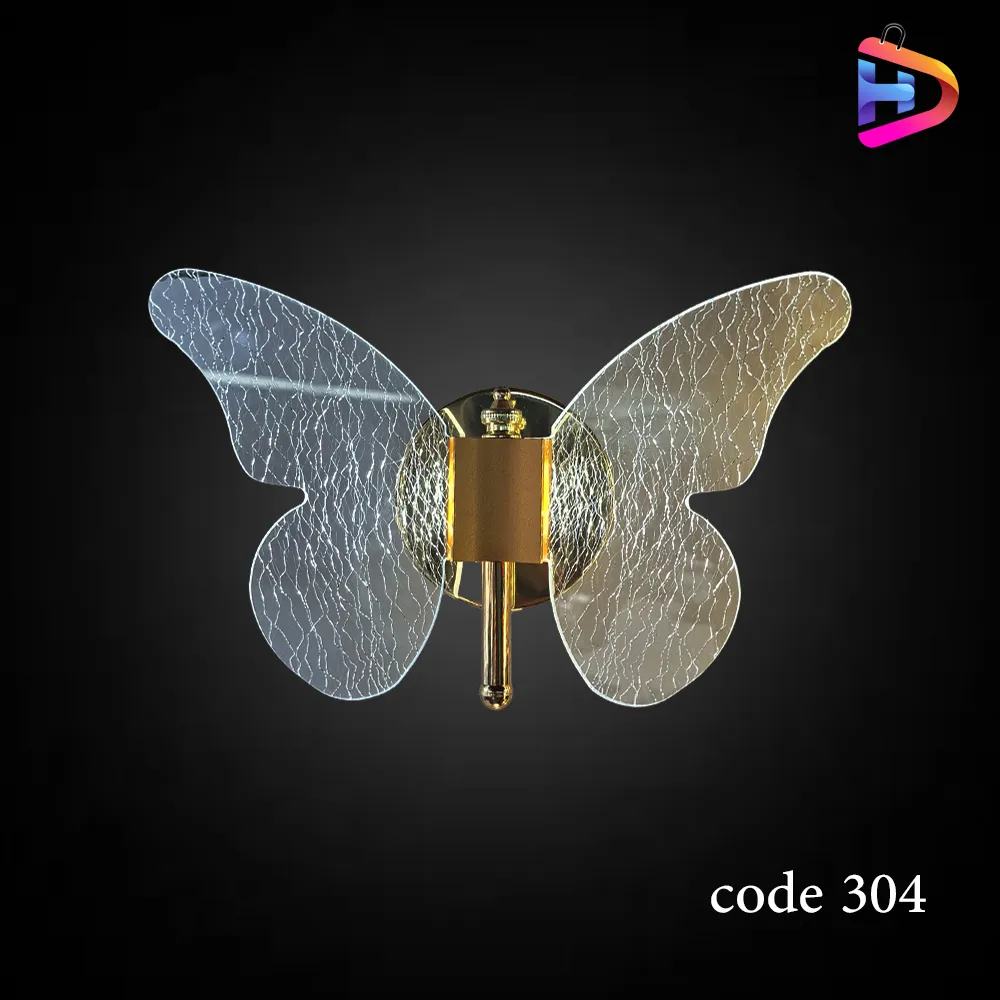 چراغ دیواری سه رنگ مدل کریستالی کد 303